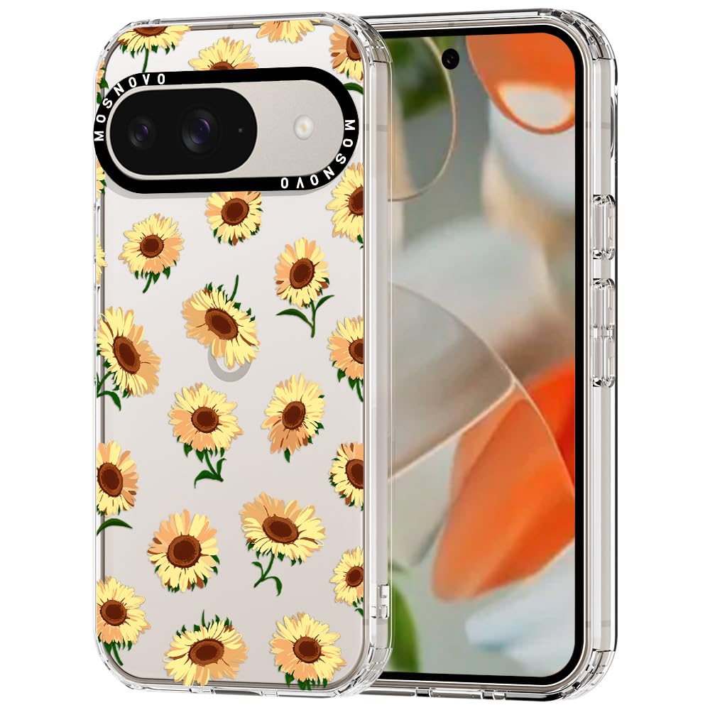 Funda De Teléfono Mosnovo Para Google Pixel 9 Y Pixel 9 Pro Sunflowers - Venta Internacional.