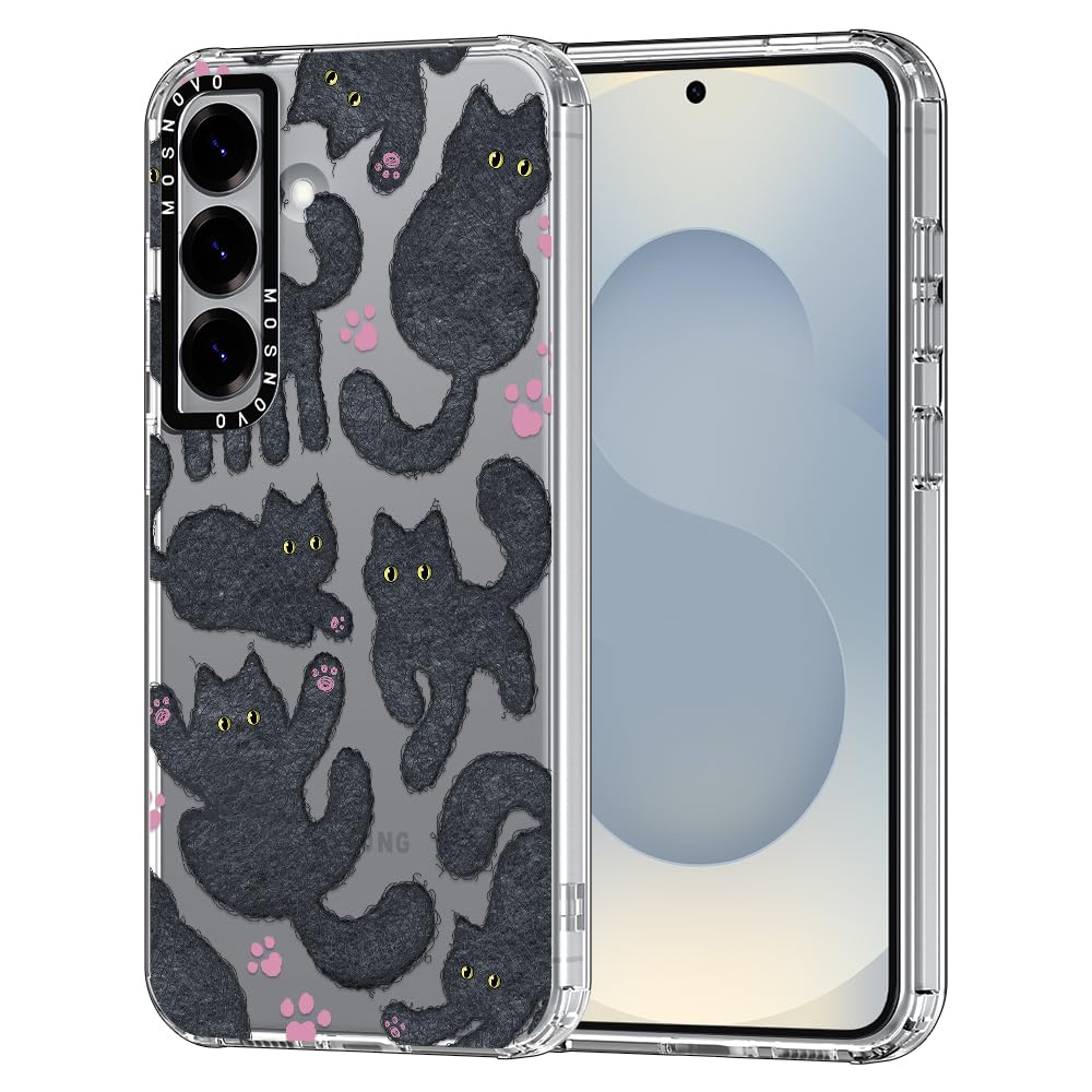 Foto 2 pulgar | Funda De Teléfono Mosnovo Para Samsung Galaxy S25 Plus Black Fluffy Cat - Venta Internacional.