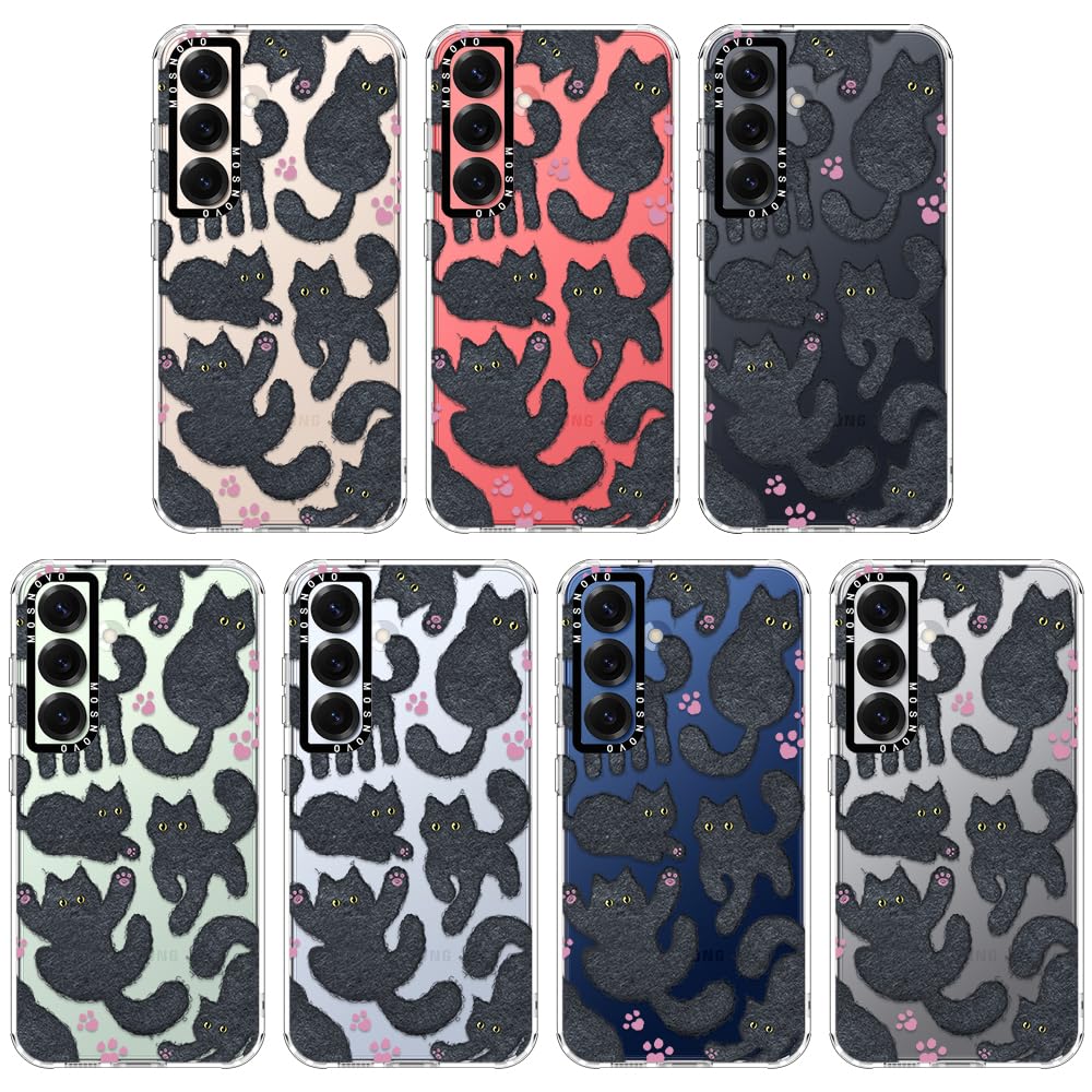 Foto 4 pulgar | Funda De Teléfono Mosnovo Para Samsung Galaxy S25 Plus Black Fluffy Cat - Venta Internacional.
