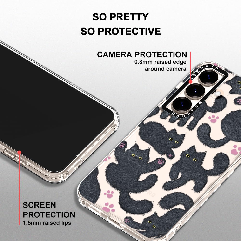 Foto 4 | Funda De Teléfono Mosnovo Para Samsung Galaxy S25 Plus Black Fluffy Cat - Venta Internacional.