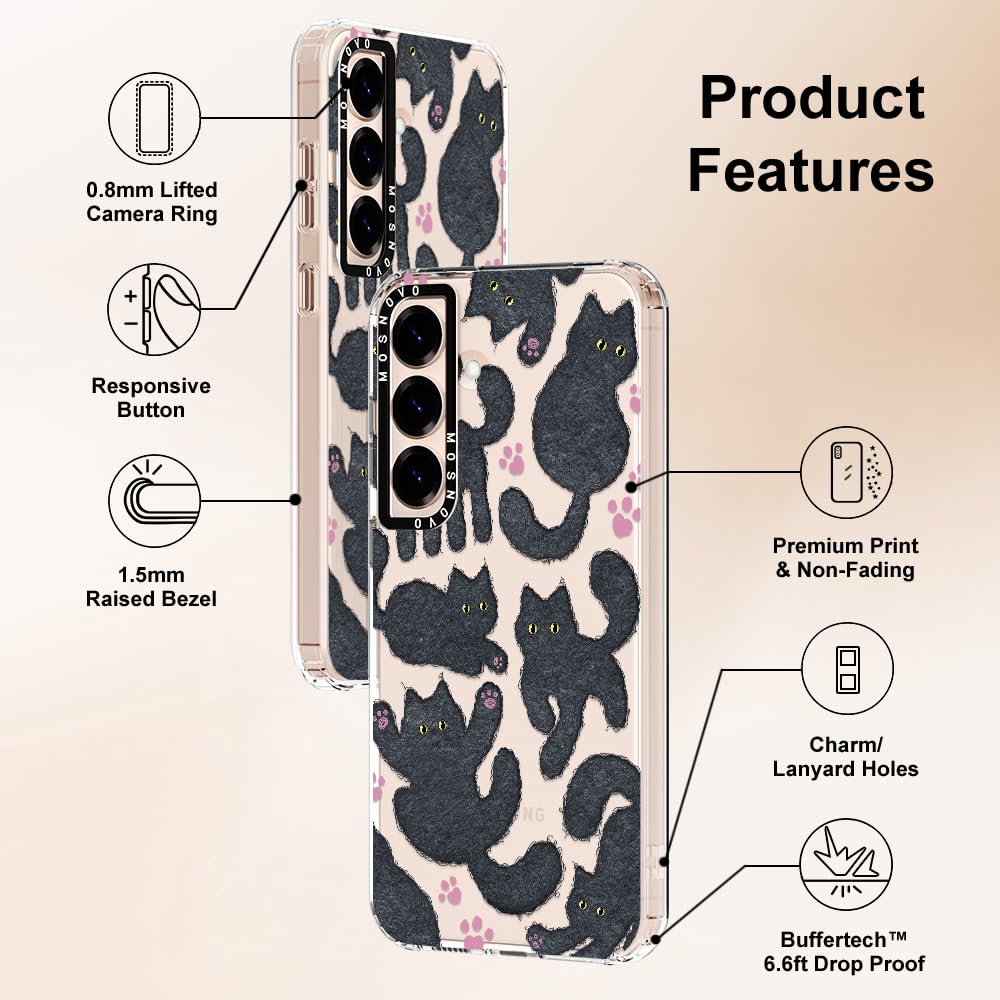 Foto 6 | Funda De Teléfono Mosnovo Para Samsung Galaxy S25 Plus Black Fluffy Cat - Venta Internacional.
