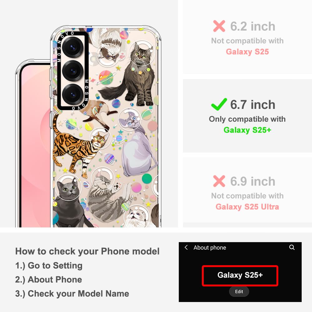 Foto 2 | Funda De Teléfono Mosnovo Para Samsung Galaxy S25 Plus Space Cat - Venta Internacional.
