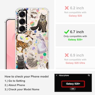 Foto 2 | Funda De Teléfono Mosnovo Para Samsung Galaxy S25 Plus Space Cat - Venta Internacional.