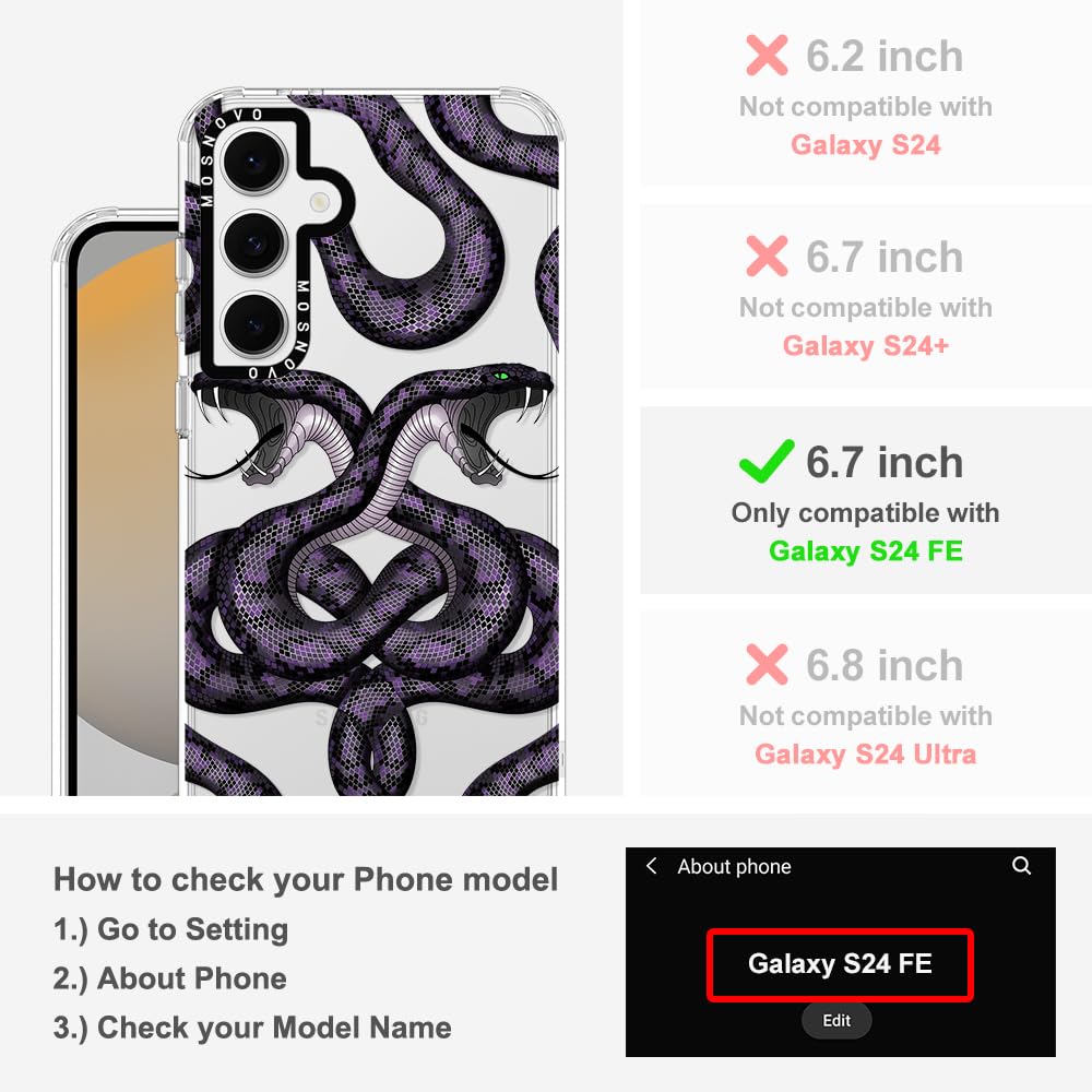 Foto 2 | Funda De Teléfono Mosnovo Para Samsung Galaxy S24 Fe Mystery Snake - Venta Internacional.