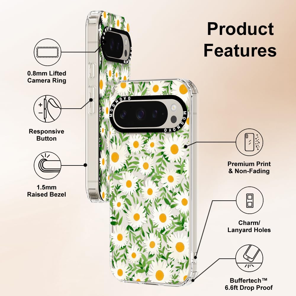 Foto 7 pulgar | Funda De Teléfono Mosnovo Para Google Pixel 9 Pro Xl Daisies Design - Venta Internacional.