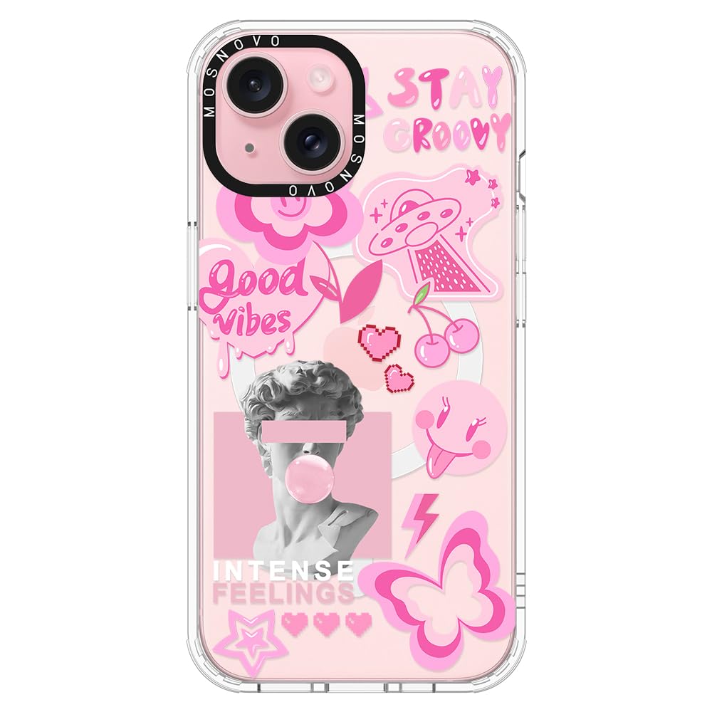 Foto 2 pulgar | Funda De Teléfono Mosnovo Para Iphone 15 Plus/iphone 14 Plus Rosa - Venta Internacional.
