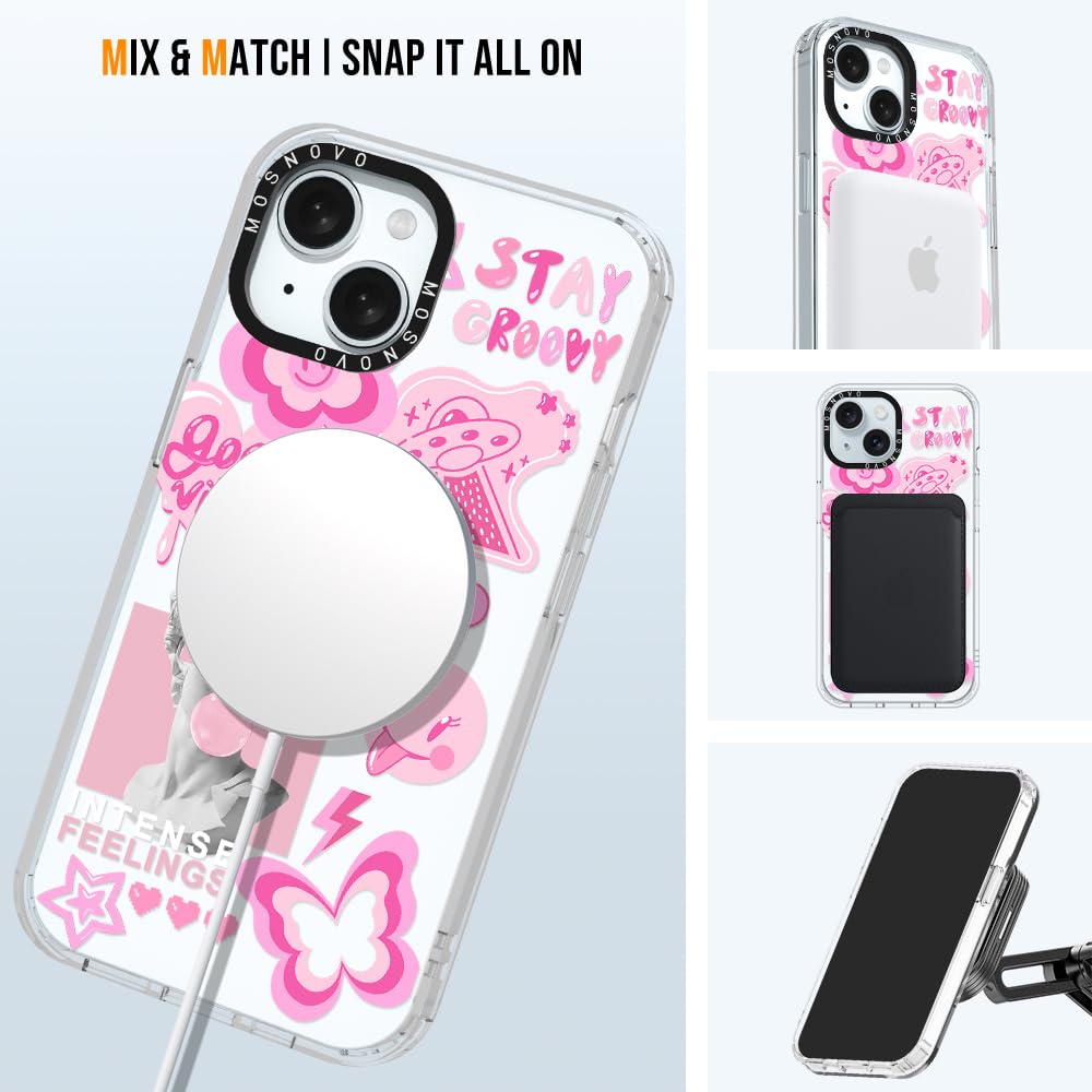 Foto 6 pulgar | Funda De Teléfono Mosnovo Para Iphone 15 Plus/iphone 14 Plus Rosa - Venta Internacional.