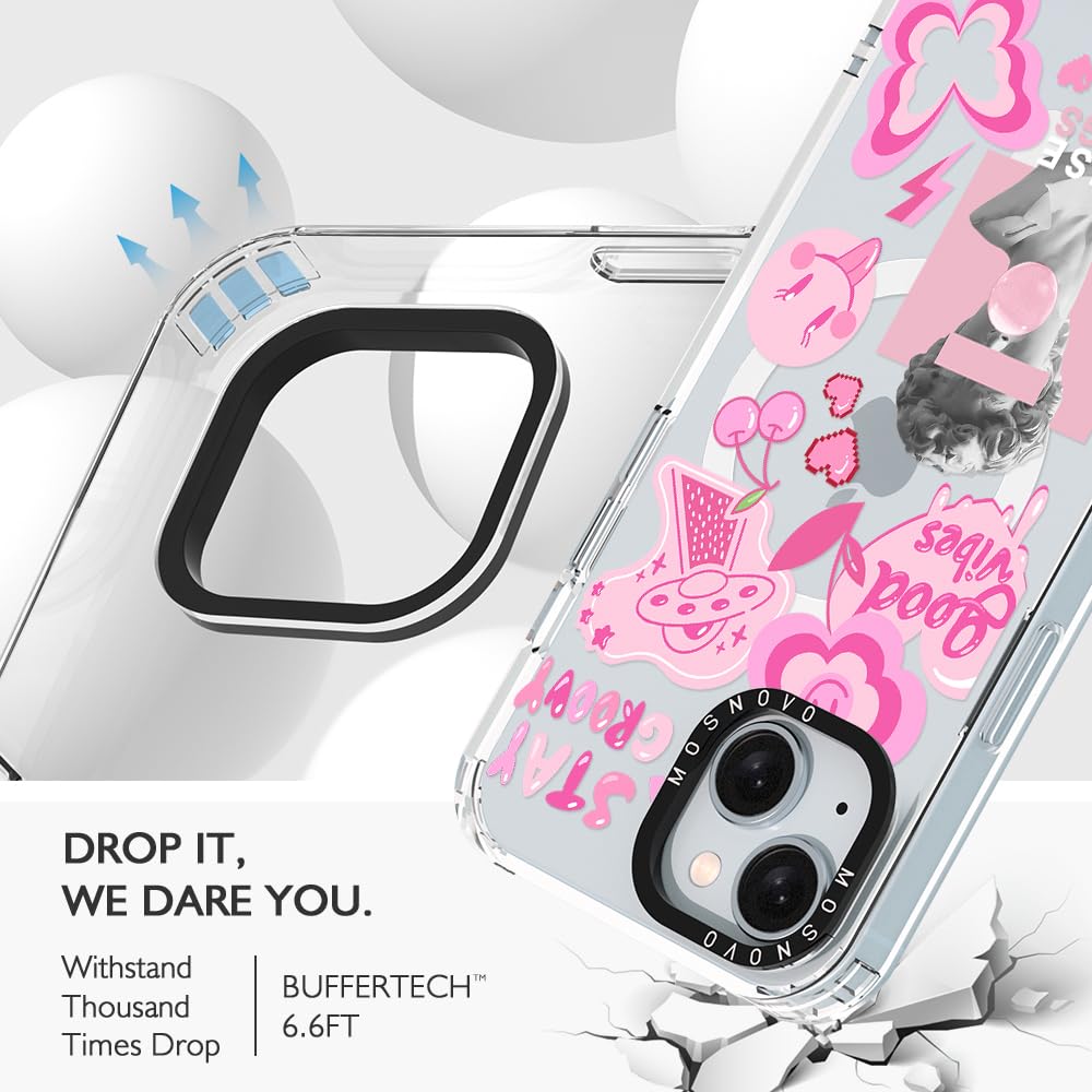 Foto 8 pulgar | Funda De Teléfono Mosnovo Para Iphone 15 Plus/iphone 14 Plus Rosa - Venta Internacional.