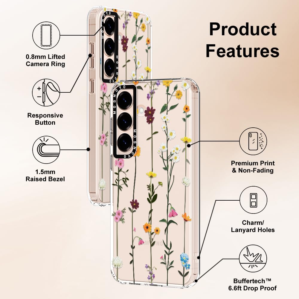 Foto 7 pulgar | Funda De Teléfono Mosnovo Para Samsung Galaxy S25, Diseño De Flores Silvestres - Venta Internacional.
