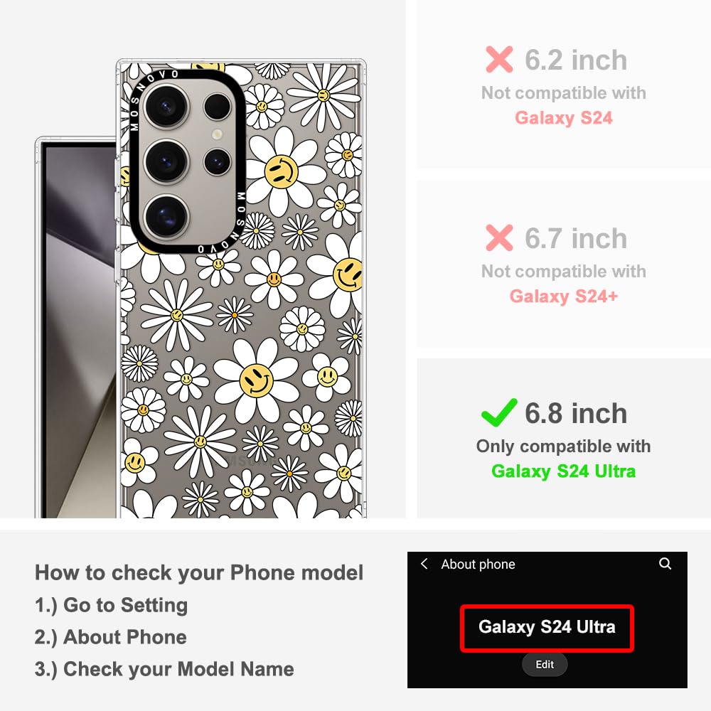 Foto 3 pulgar | Funda De Teléfono Mosnovo Para Samsung Galaxy S24 Ultra Happy Daisy - Venta Internacional.