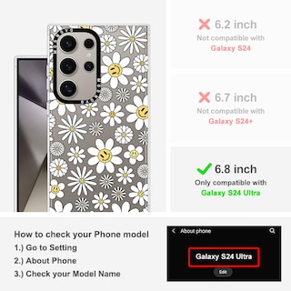 Foto 2 | Funda De Teléfono Mosnovo Para Samsung Galaxy S24 Ultra Happy Daisy - Venta Internacional.