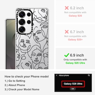 Foto 2 | Funda De Teléfono Mosnovo Para Samsung Galaxy S25 Ultra Clear Tpu - Venta Internacional.