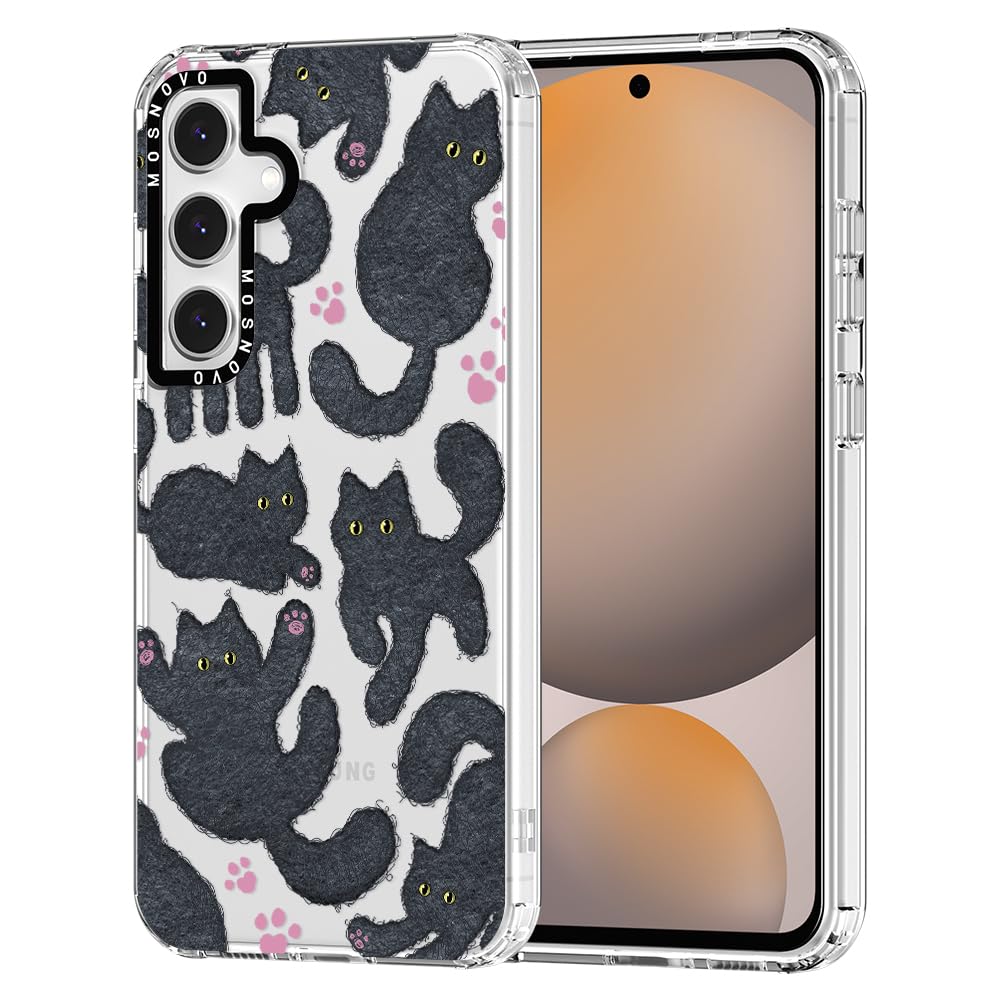 Foto 2 pulgar | Funda De Teléfono Mosnovo Para Samsung Galaxy S24 Fe Black Fluffy Cat - Venta Internacional.