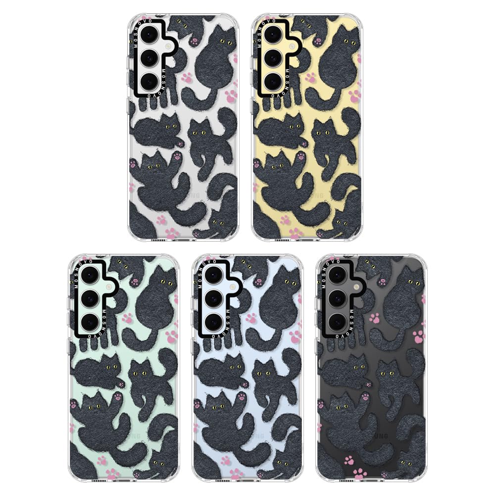 Foto 4 pulgar | Funda De Teléfono Mosnovo Para Samsung Galaxy S24 Fe Black Fluffy Cat - Venta Internacional.