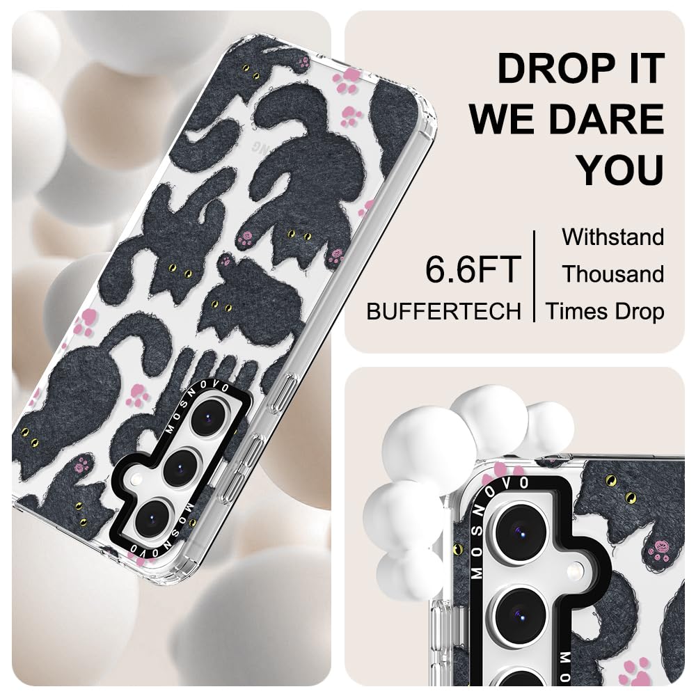 Foto 6 pulgar | Funda De Teléfono Mosnovo Para Samsung Galaxy S24 Fe Black Fluffy Cat - Venta Internacional.