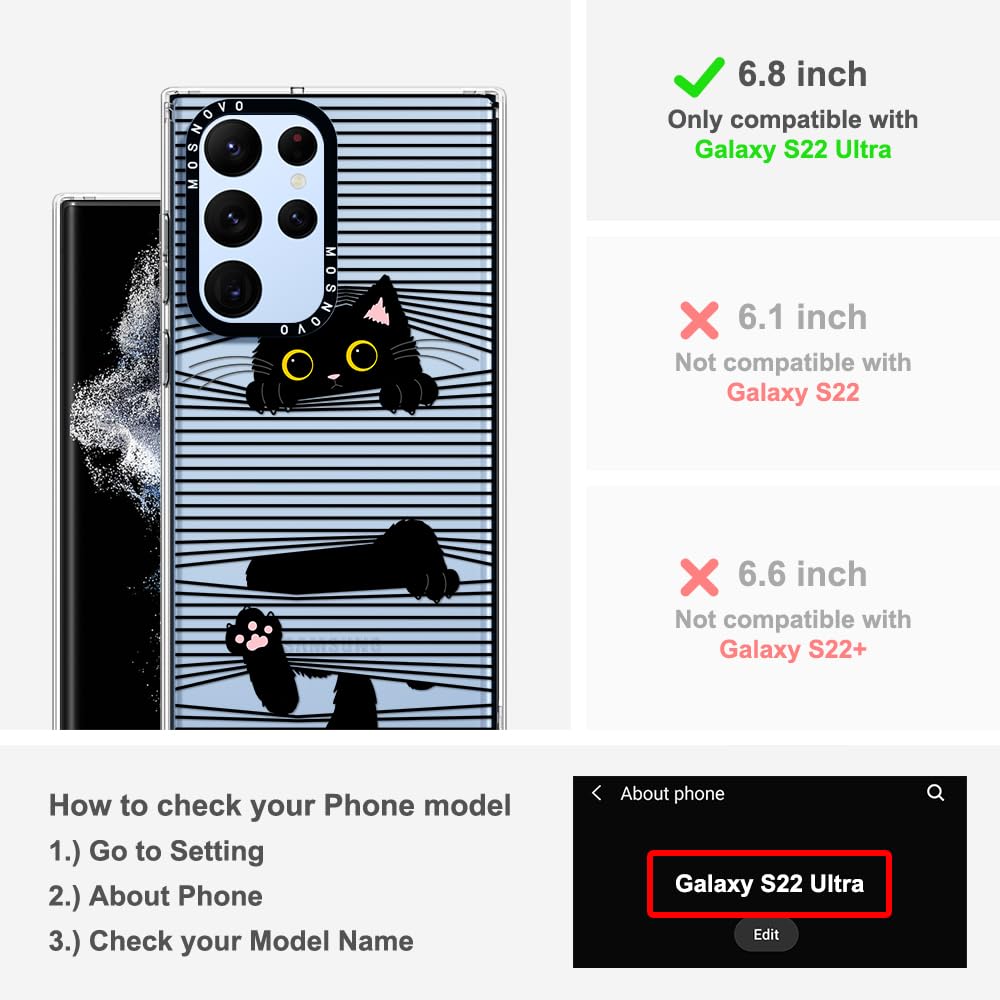 Foto 2 | Funda De Teléfono Mosnovo Para Samsung Galaxy S22 Ultra Clear Tpu - Venta Internacional.
