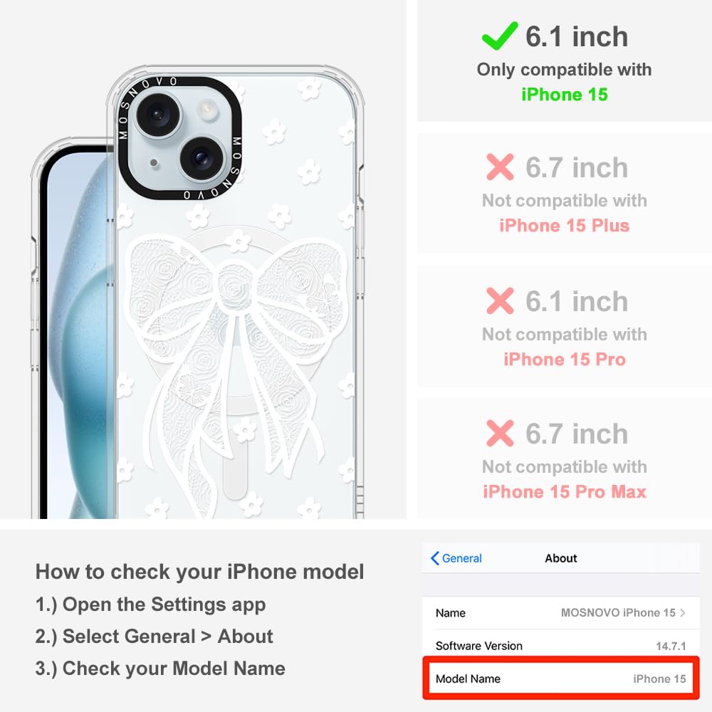 Foto 2 | Funda Para Teléfono Mosnovo Compatible Con Iphone 15 Magsafe Clear - Venta Internacional.