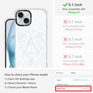 Foto 2 | Funda Para Teléfono Mosnovo Compatible Con Iphone 15 Magsafe Clear - Venta Internacional.