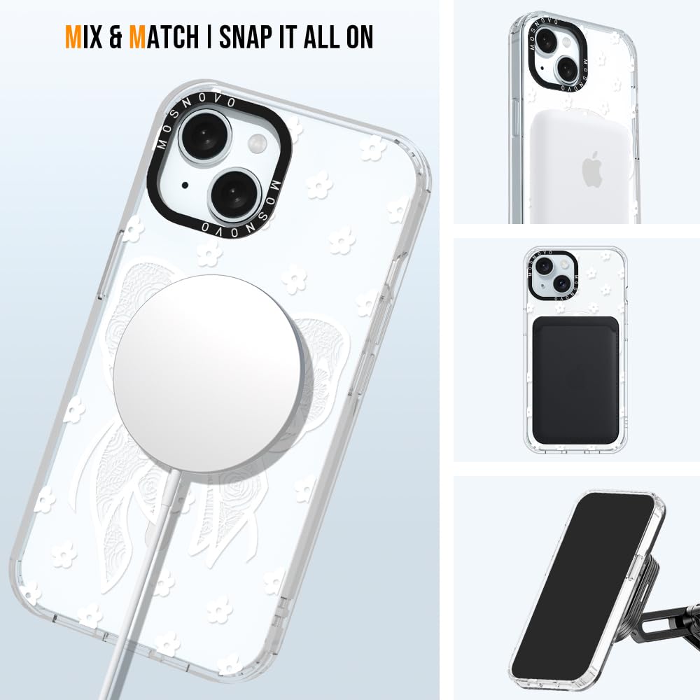 Foto 6 pulgar | Funda Para Teléfono Mosnovo Compatible Con Iphone 15 Magsafe Clear - Venta Internacional.