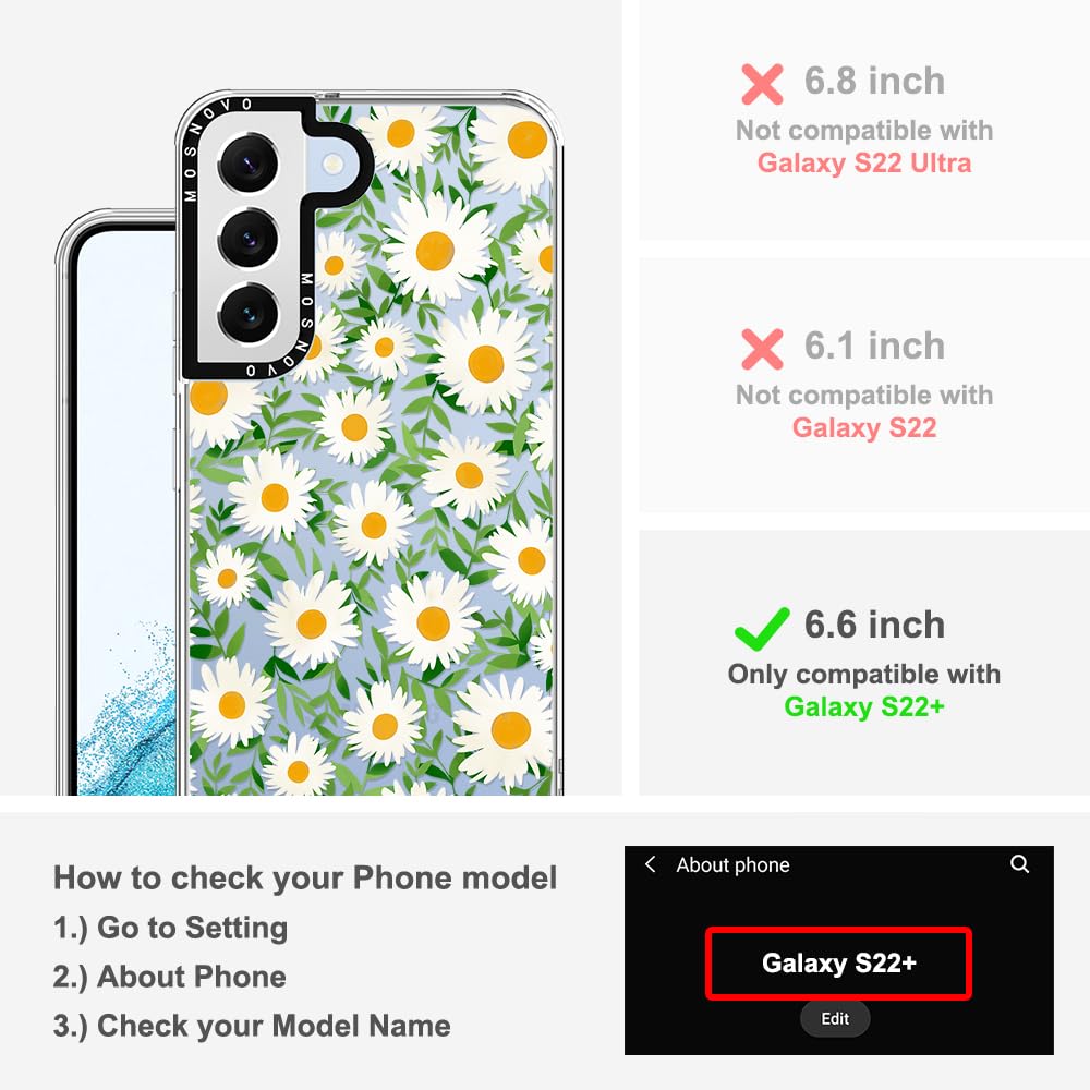 Foto 3 pulgar | Funda De Teléfono Mosnovo Para Samsung Galaxy S22 Plus, Diseño De Margaritas - Venta Internacional.