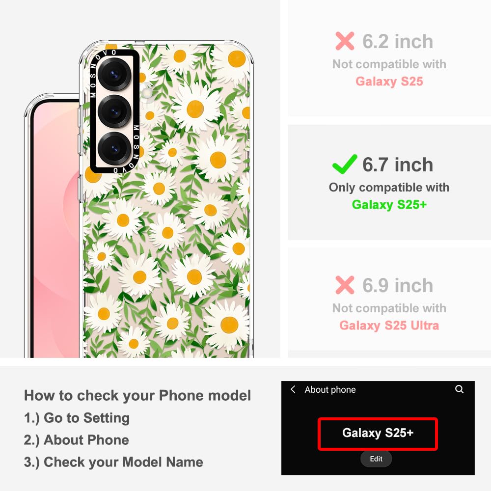 Foto 3 pulgar | Funda De Teléfono Mosnovo Para Samsung Galaxy S25 Plus, Diseño De Margaritas - Venta Internacional.