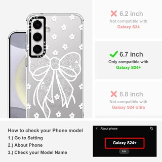 Foto 2 | Funda De Teléfono Mosnovo Para Samsung Galaxy S24 Plus Lacey Bow - Venta Internacional.