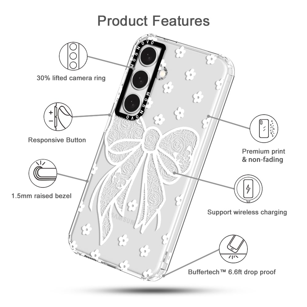 Foto 7 pulgar | Funda De Teléfono Mosnovo Para Samsung Galaxy S24 Plus Lacey Bow - Venta Internacional.