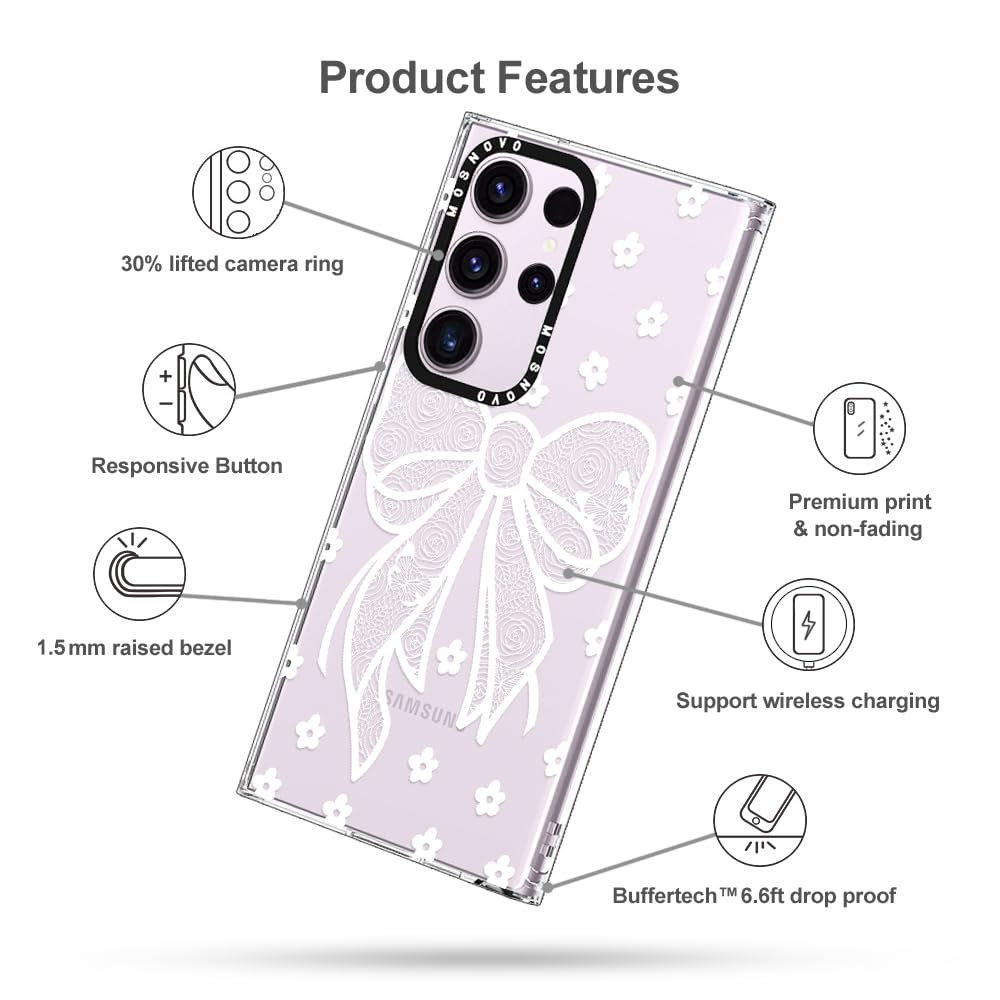 Foto 7 pulgar | Funda De Teléfono Mosnovo Para Samsung Galaxy S23 Ultra Lacey Bow - Venta Internacional.