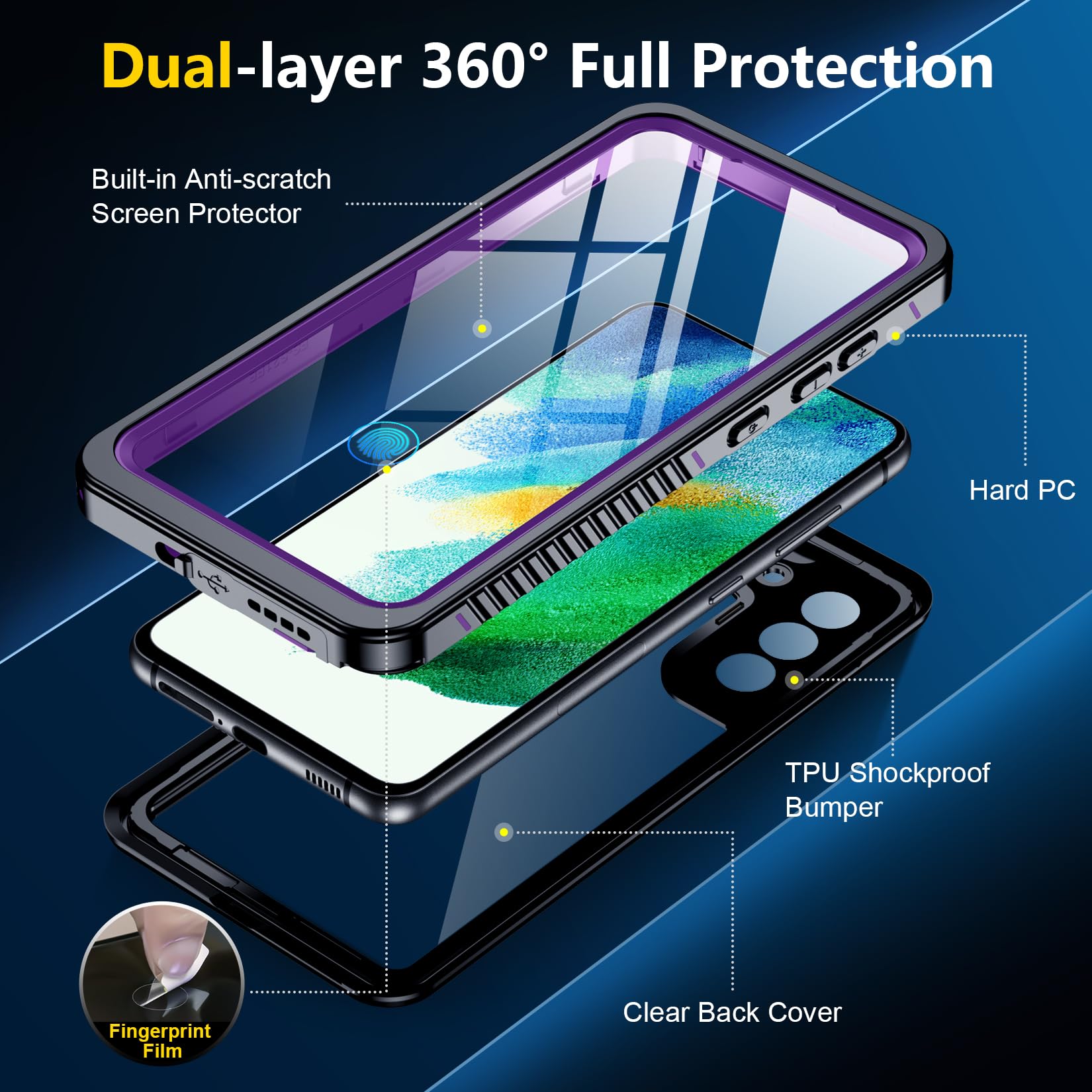 Foto 7 pulgar | Funda Spidercase Impermeable Con Protector De Pantalla Para Samsung S21 Fe - Venta Internacional.