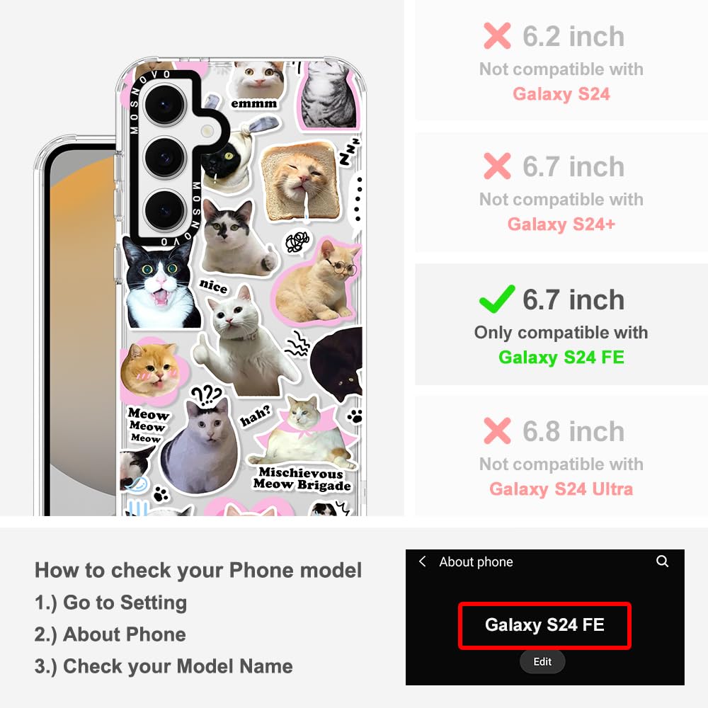 Foto 3 pulgar | Funda De Teléfono Mosnovo Para Samsung Galaxy S24 Fe Cat Brigade - Venta Internacional.