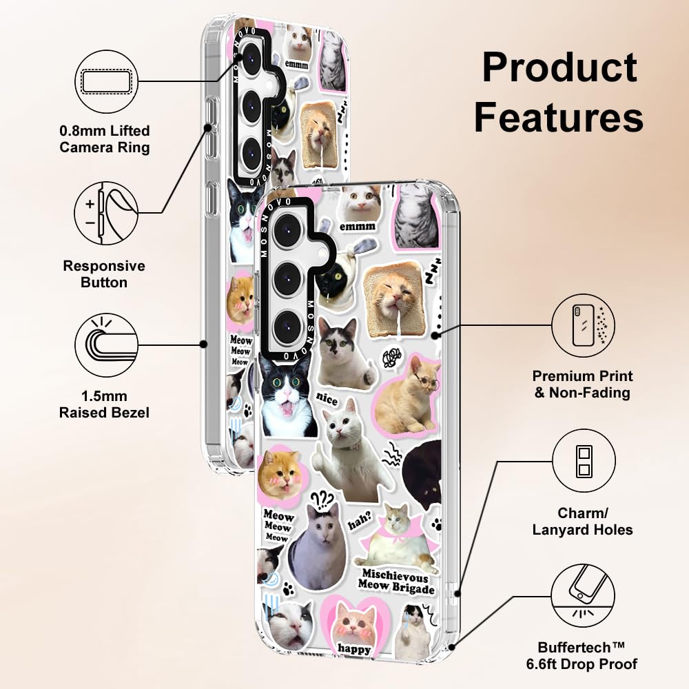 Foto 7 pulgar | Funda De Teléfono Mosnovo Para Samsung Galaxy S24 Fe Cat Brigade - Venta Internacional.