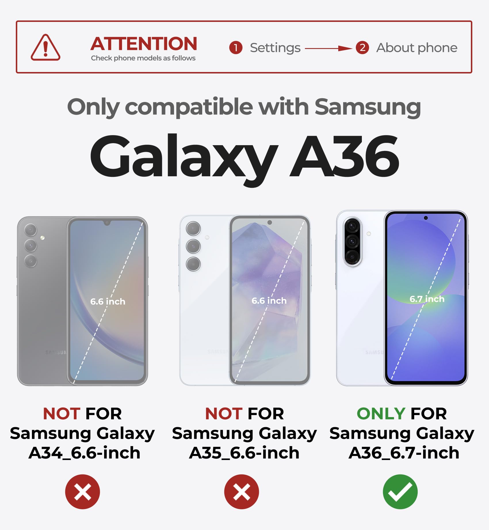Foto 3 pulgar | Funda De Teléfono Dexnor Para Samsung Galaxy A36 5g Con Protector De Pantalla - Venta Internacional.