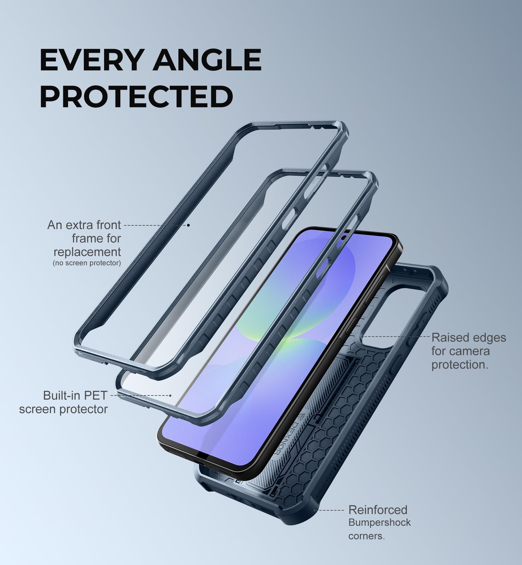 Foto 6 pulgar | Funda De Teléfono Dexnor Para Samsung Galaxy A36 5g Con Protector De Pantalla - Venta Internacional.