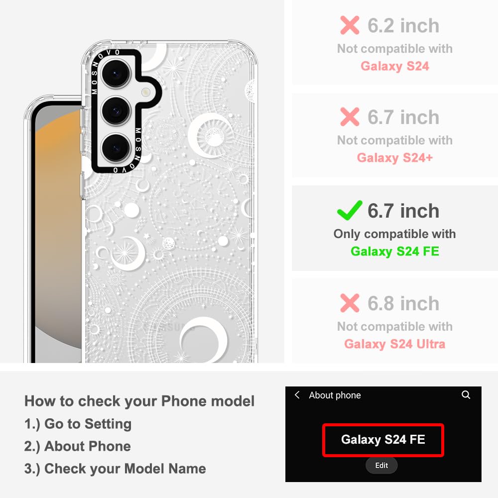 Foto 3 pulgar | Funda De Teléfono Mosnovo Para Samsung Galaxy S24 Fe Tpu Transparente - Venta Internacional.