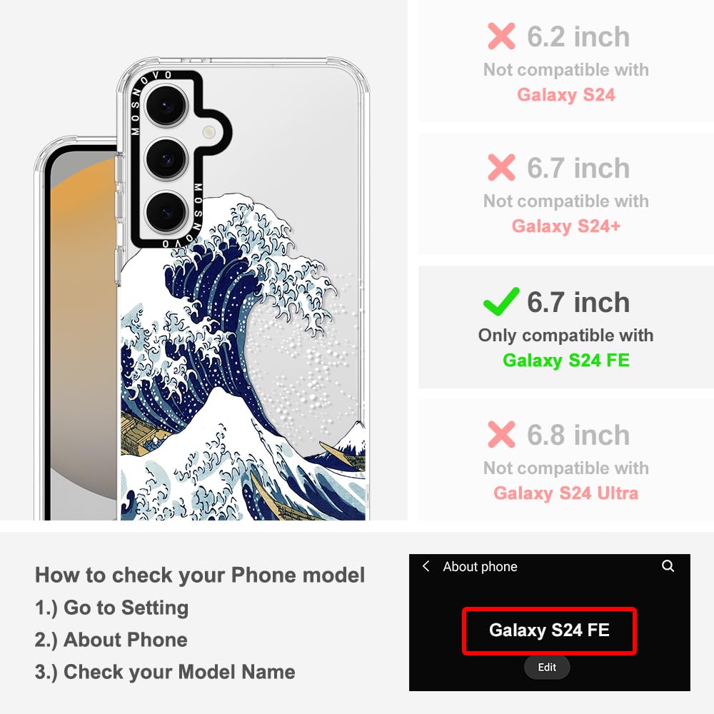 Foto 3 pulgar | Funda De Teléfono Mosnovo Para Samsung Galaxy S24 Fe Tpu Transparente - Venta Internacional.