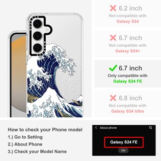 Foto 2 | Funda De Teléfono Mosnovo Para Samsung Galaxy S24 Fe Tpu Transparente - Venta Internacional.