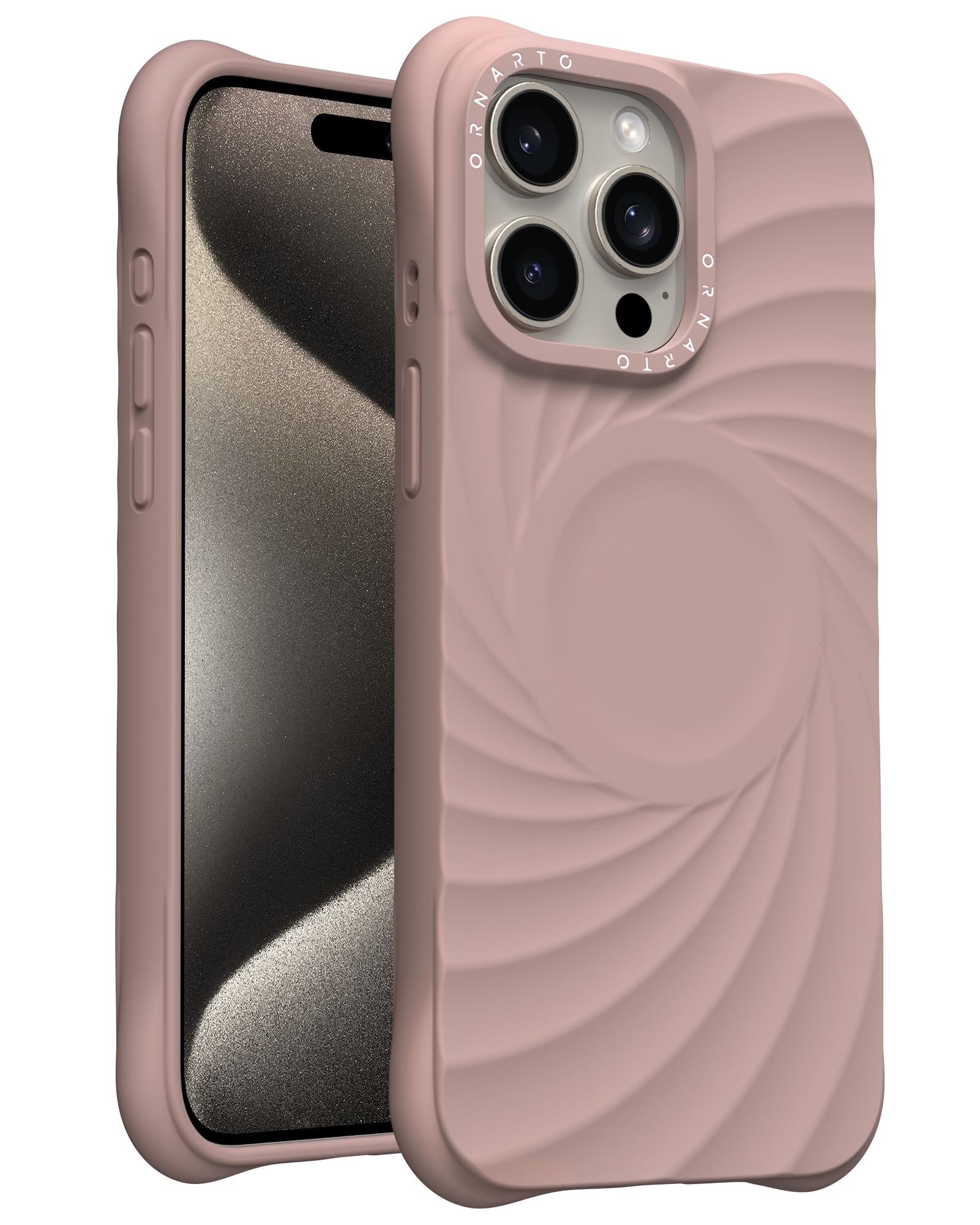 Foto 2 pulgar | Funda De Teléfono Ornarto Vortuxe Para Iphone 15 Pro 6.1 Latte - Venta Internacional.