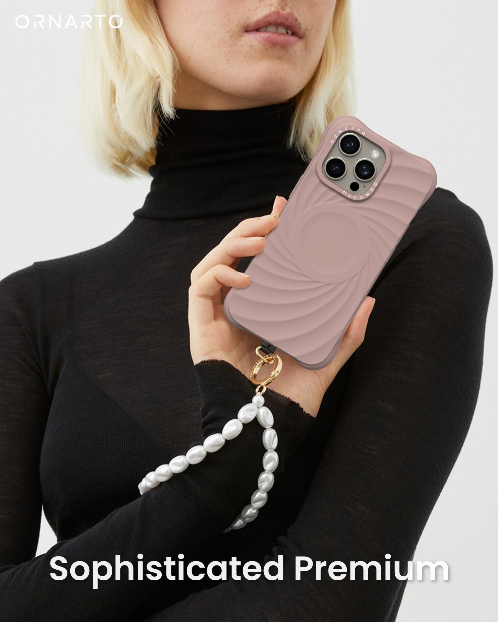 Foto 7 pulgar | Funda De Teléfono Ornarto Vortuxe Para Iphone 15 Pro 6.1 Latte - Venta Internacional.