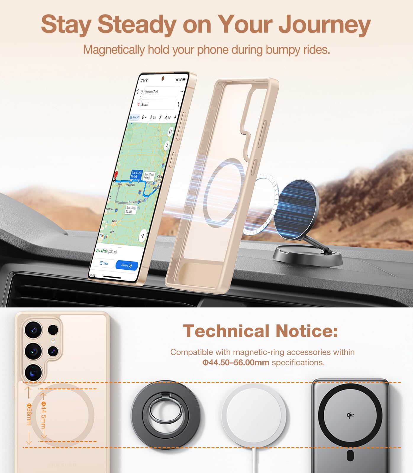 Foto 4 pulgar | Funda Magnética Torras Con Soporte Para Samsung Galaxy S25 Ultra - Venta Internacional.