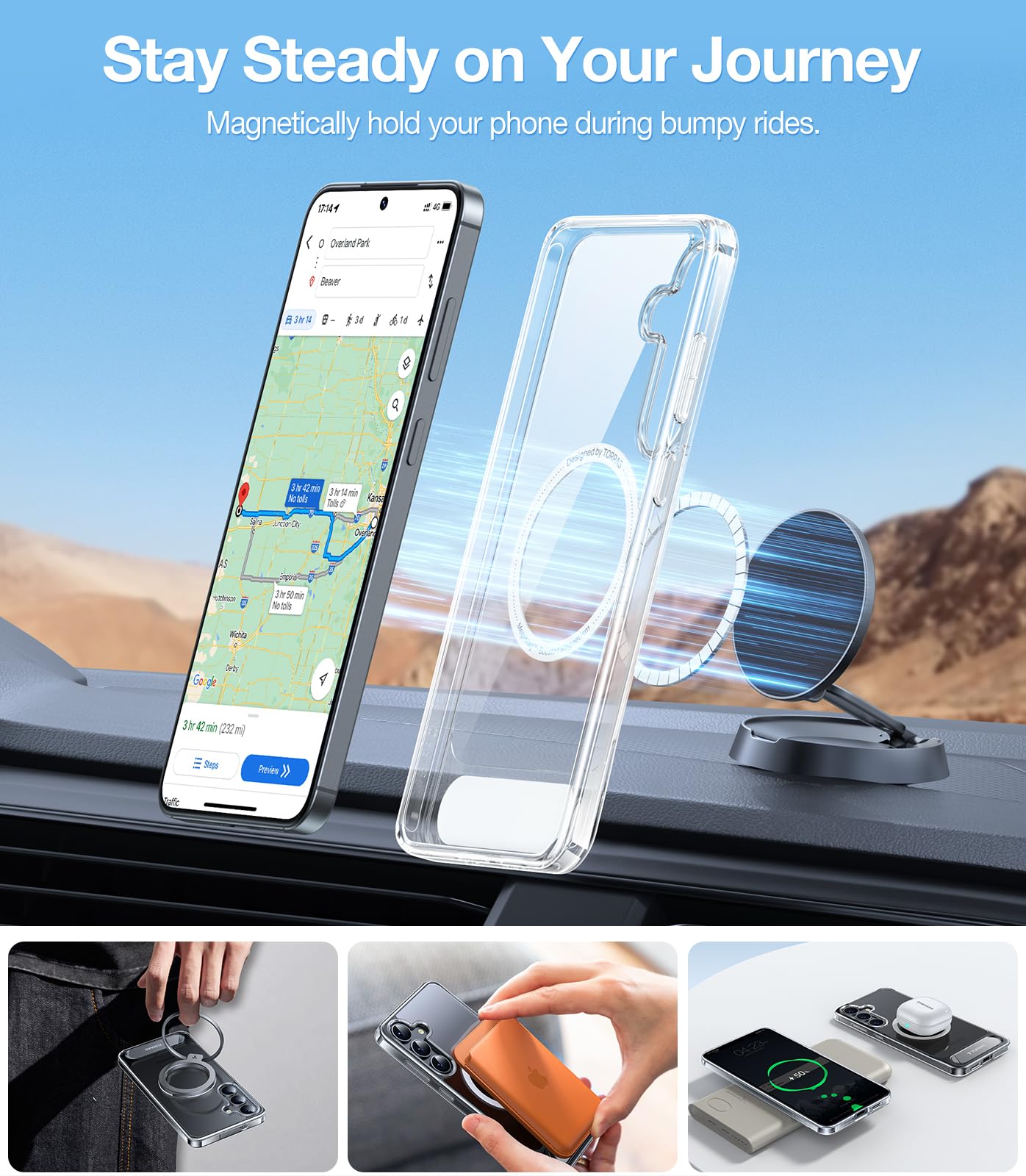 Foto 4 pulgar | Funda De Teléfono Torras Con Soporte Magnético Para Samsung Galaxy S25 - Venta Internacional.