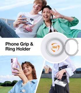 Foto 3 | Funda De Teléfono Torras Mejorada Con Anillo Magnético Giratorio De 360° Para Iphone 16 Plus Con Soporte - Ven