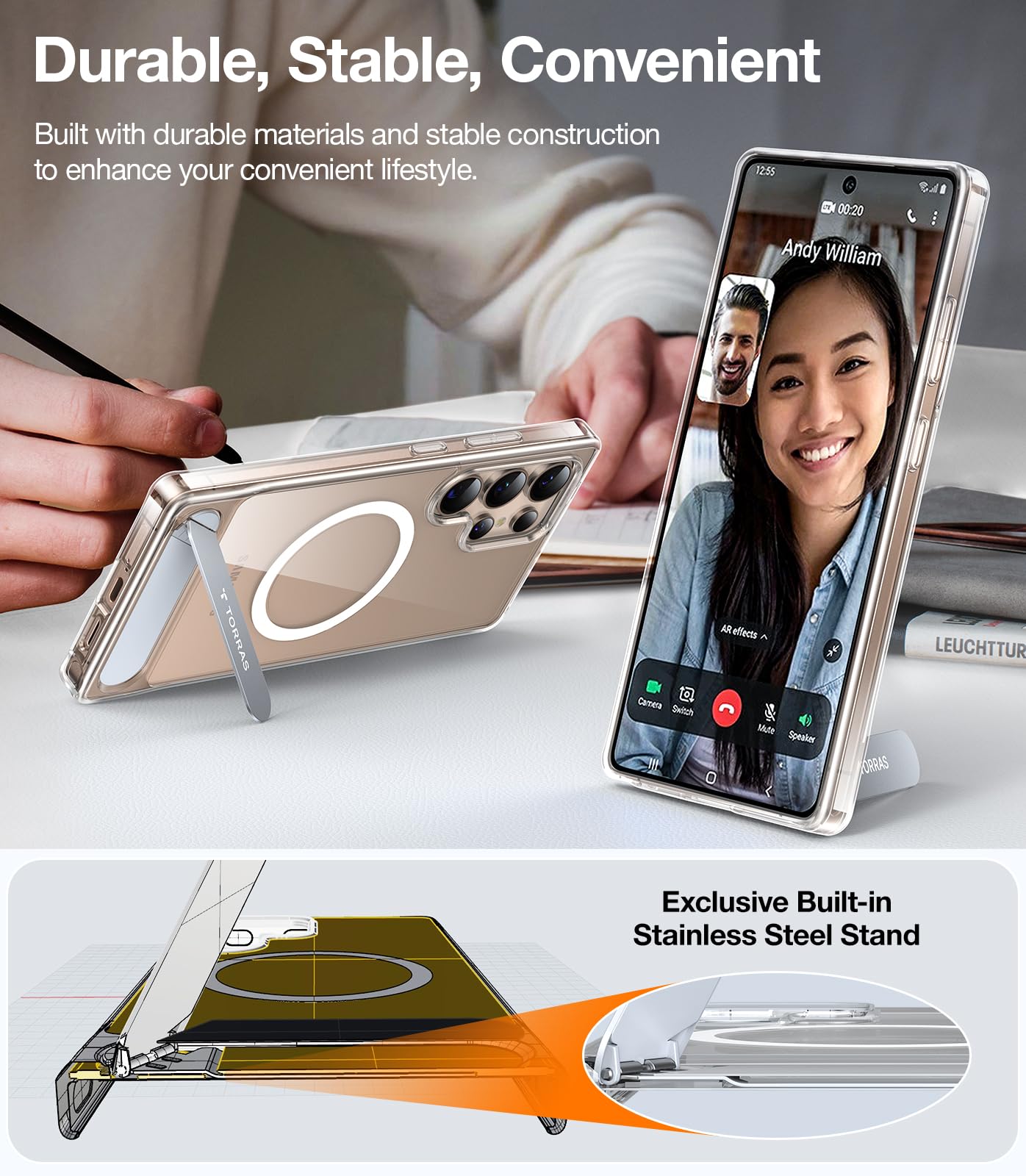 Foto 5 | Funda Para Teléfono Torras Strong Magnetic Stand Samsung S25 Ultra - Venta Internacional.