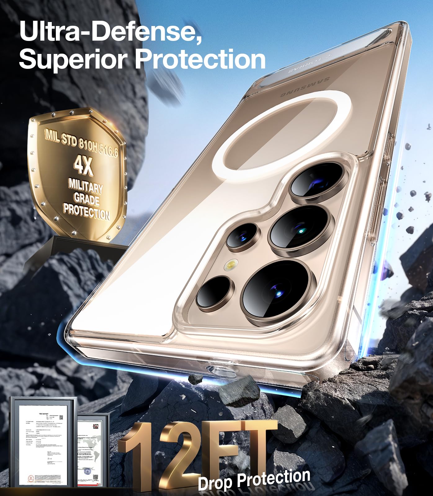 Foto 7 pulgar | Funda Para Teléfono Torras Strong Magnetic Stand Samsung S25 Ultra - Venta Internacional.