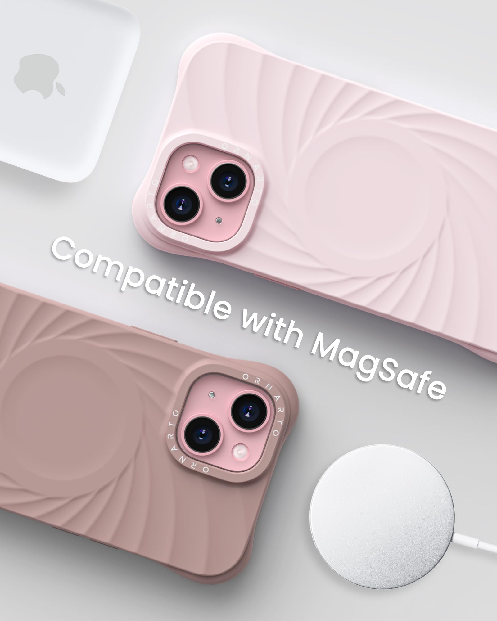 Foto 8 pulgar | Funda Ornarto Vortuxe Para Iphone 15 6.1 Pink Quartz - Venta Internacional.
