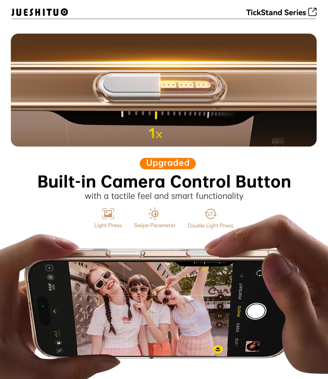 Foto 3 pulgar | Funda De Teléfono Jueshituo 3 En 1 Para Iphone 16 Pro Max 6.9 Pulgadas Transparente - Venta Internacional.