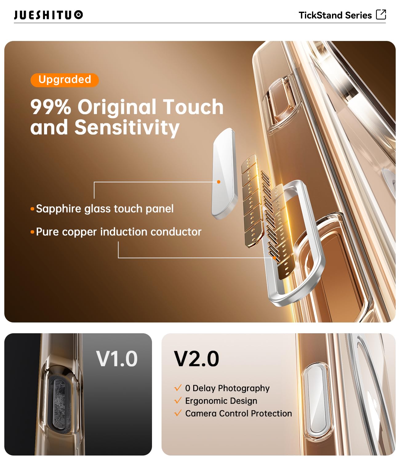 Foto 4 pulgar | Funda De Teléfono Jueshituo 3 En 1 Para Iphone 16 Pro Max 6.9 Pulgadas Transparente - Venta Internacional.