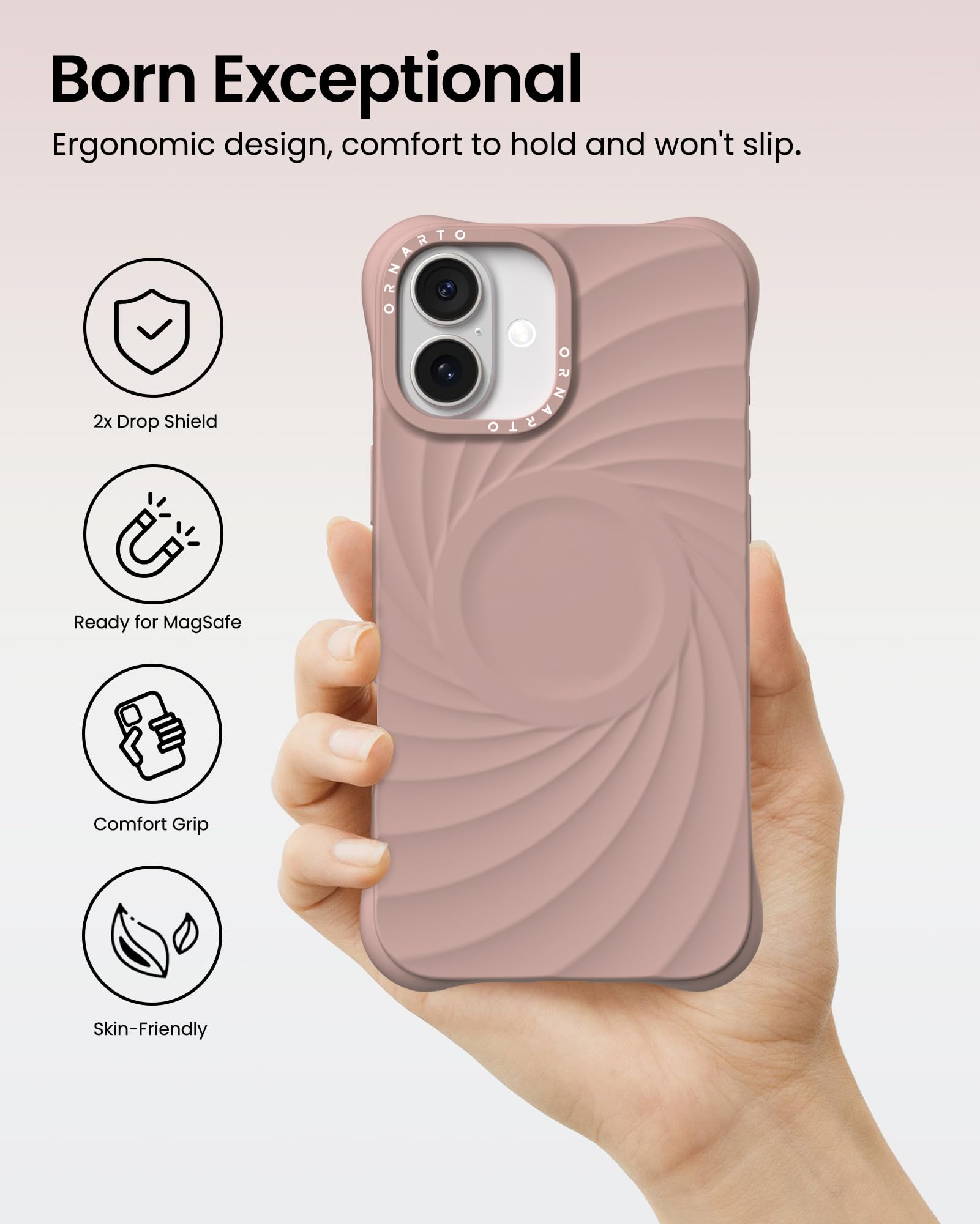 Foto 5 | Funda Ornarto Vortuxe Para Iphone 16 Plus Con Magsafe Latte - Venta Internacional.