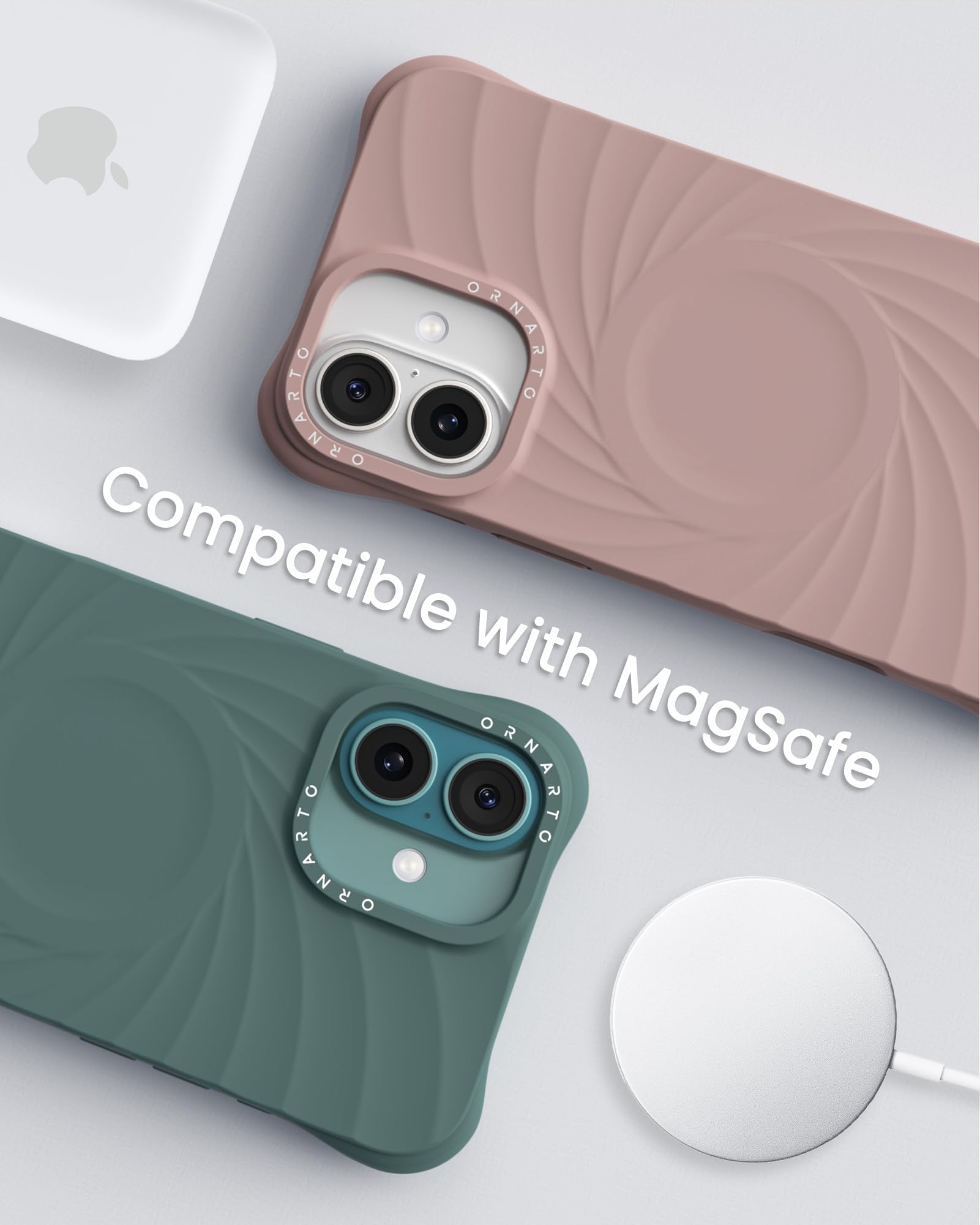 Foto 7 | Funda Ornarto Vortuxe Para Iphone 16 Plus Con Magsafe Latte - Venta Internacional.