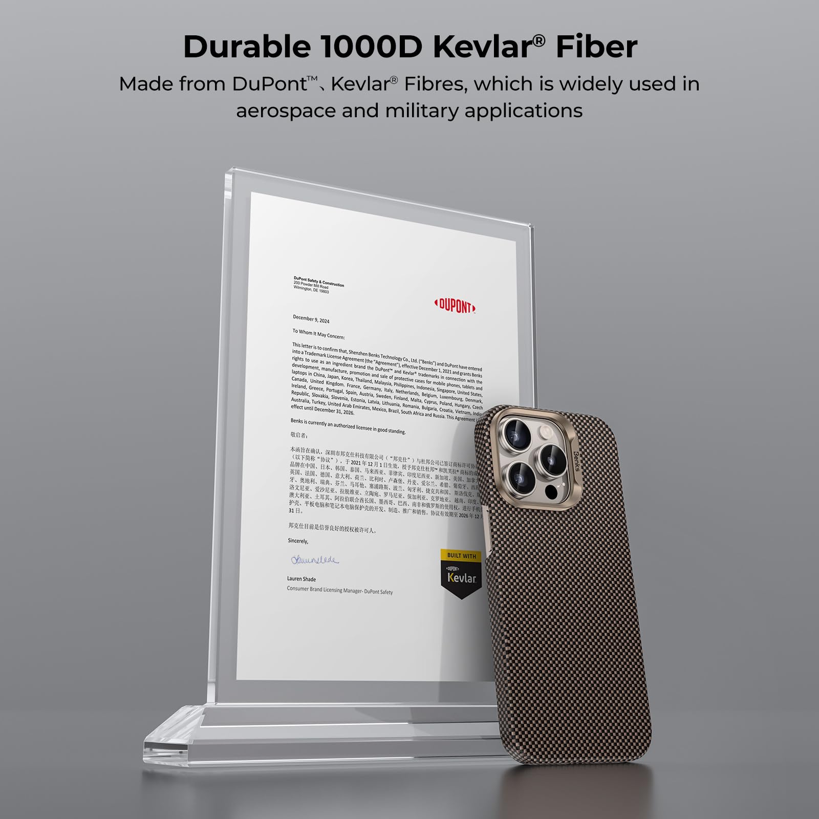 Foto 5 | Funda Benks Para Iphone 15 Pro Armortint Armorair Dawnlight Gold - Venta Internacional.