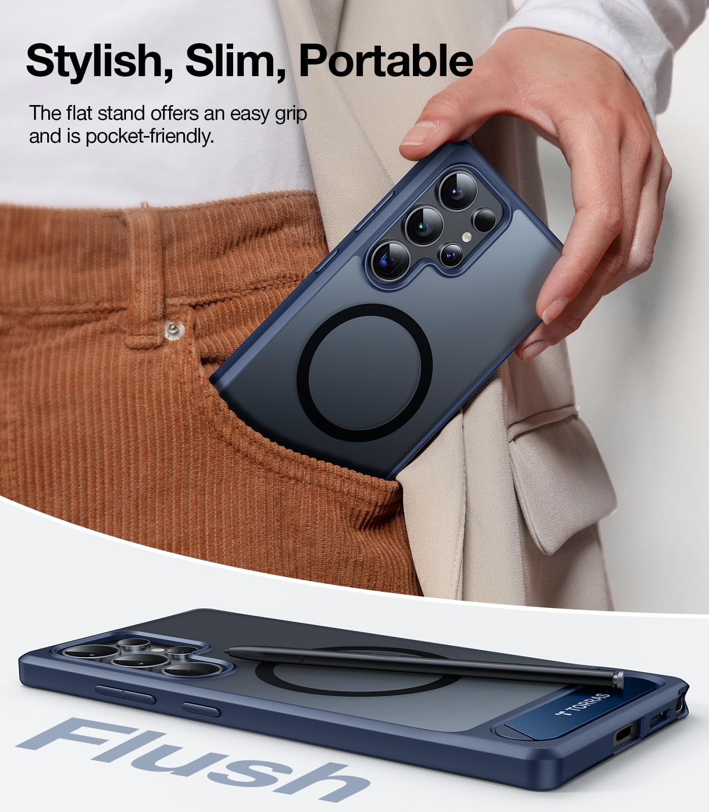 Foto 7 | Funda De Teléfono Torras Con Soporte Magnético Para Samsung Galaxy S25 Ultra - Venta Internacional.